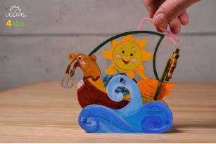 3D coloring model «Sailboat»